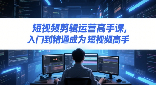 短视频剪辑运营高手课，入门到精通成为短视频高手-吾爱创业网