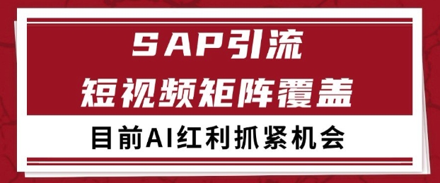 小红书某音sap赛道引流获客 自热矩阵日引200+【揭秘】-吾爱创业网