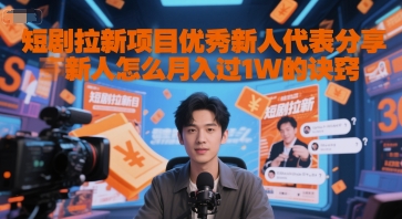 短剧拉新项目优秀新人代表分享新人怎么月入过1W的诀窍-吾爱创业网
