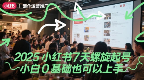 2025小红书7天螺旋起号，小白0基础也可以上手-吾爱创业网