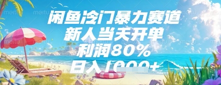 闲鱼冷门暴力赛道，新人当天开单，利润80%，日入几张，长期可做【揭秘】-吾爱创业网
