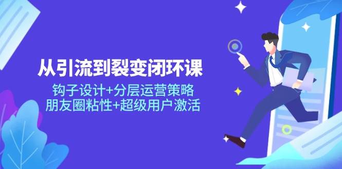 从引流到裂变闭环课：钩子设计+分层运营策略，朋友圈粘性+超级用户激活-吾爱创业网