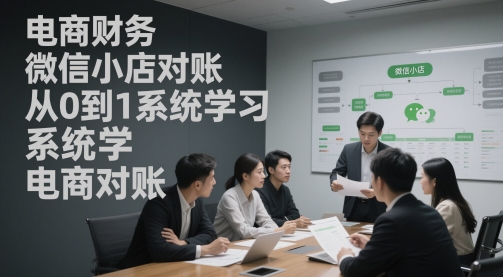 电商财务微信小店对账，从0到1系统学习电商对账-吾爱创业网