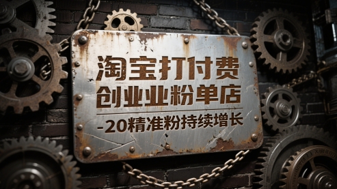 淘宝打付费创业粉单店每天稳定10-20精准粉持续增长【揭秘】-吾爱创业网