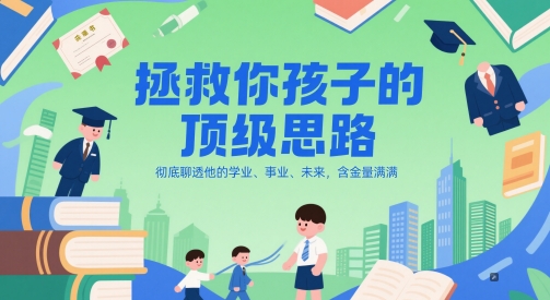 付费文章：拯救你孩子的顶级思路，彻底聊透他的学业、事业、未来，含金量满满-吾爱创业网