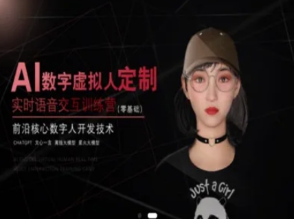 AI数字虚拟人定制，实时语音交互训练营（零基础），前沿核心数字人开发技术-吾爱创业网