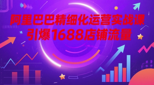 阿里巴巴精细化运营实战课，引爆1688店铺流量-吾爱创业网