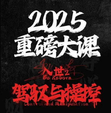 2025重磅大课，入世2，驾驭与控制-吾爱创业网