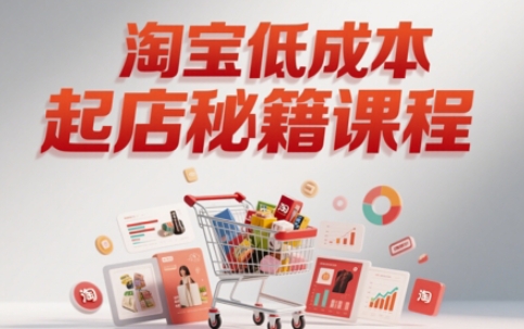 淘宝低成本起店系统课，助你快速起店，实现弯道超车-吾爱创业网