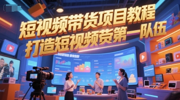 短视频带货项目教程，打造短视频带货第一队伍-吾爱创业网