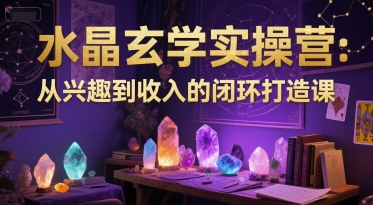 水晶玄学实操营：从兴趣到收入的闭环打造课-吾爱创业网