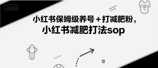 小红书保姆级养号+打减肥粉，小红书减肥打法sop-吾爱创业网