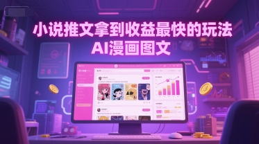 小说推文拿到收益最快的玩法，AI漫画图文-吾爱创业网