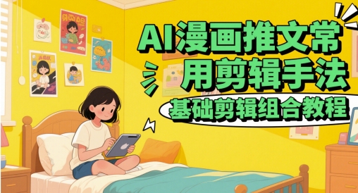 AI漫画推文常用剪辑手法，基础剪辑组合教程-吾爱创业网