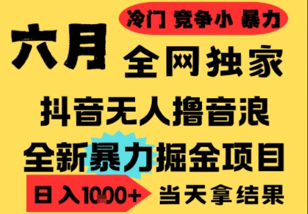 25年6月高爆抖音无人直播最新撸音浪掘金项目，小白可做，无脑日入1k+，门槛低可批量矩阵【揭秘】-吾爱创业网